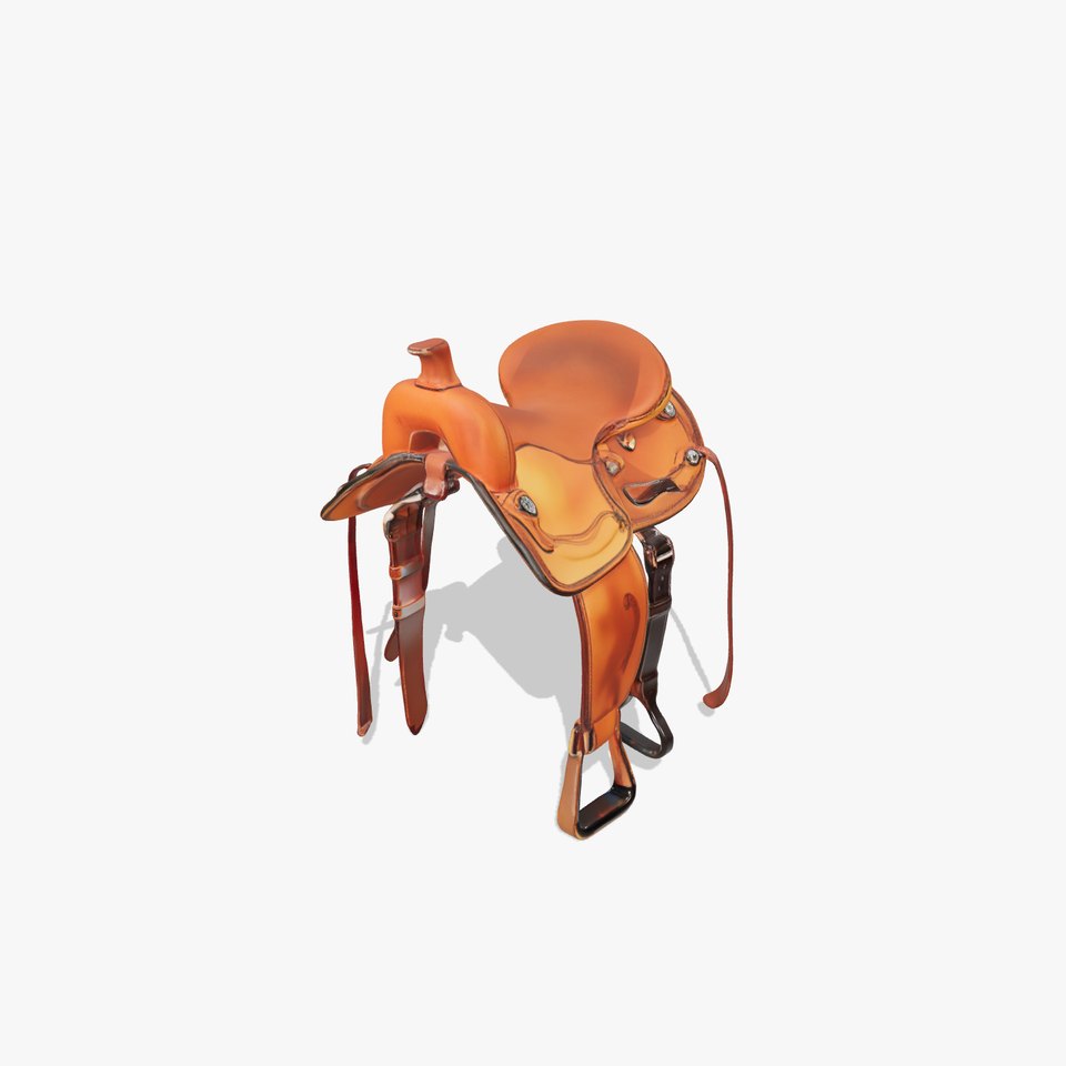 Rustic Leather Saddle model pack